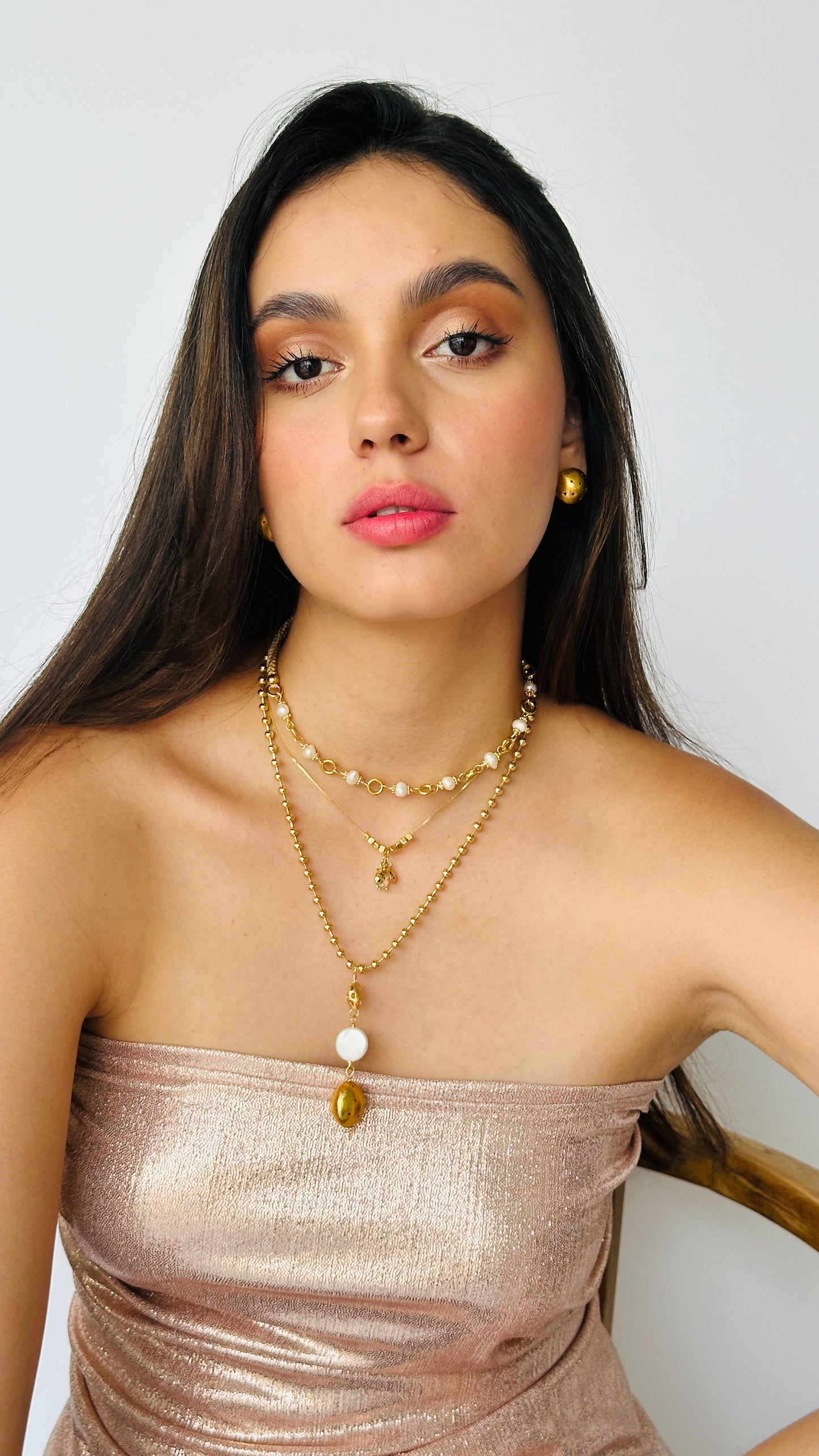 Choker TRIO ZILY PERLA